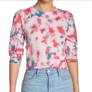 John & Jenn Tie-Dye Cropped Knit Sweater